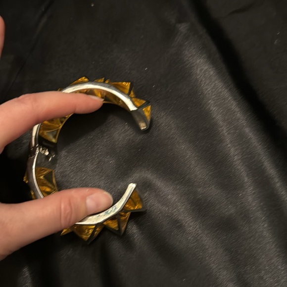 Authentic Angélique de Paris 925 Silver and Resin Statement Bracelet - Picture 5 of 8